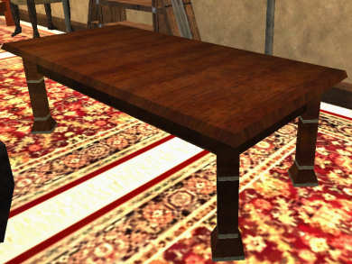 Grande table en cèdre brun Tier 5 Table bois de cèdre 500SP 46