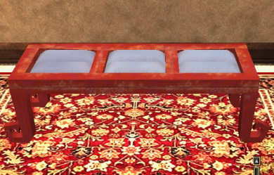 Banc en boidefer doré Tier 6 Chaise Rouge bois de fer 700SP 59