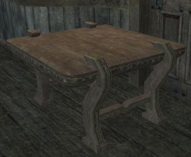 Petite table ornée en frêne Tier 3 Table 30SP 21