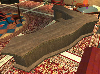 Comptoir d'angle orné en boidefer Tier 6 Comptoir bois de fer 700SP 50