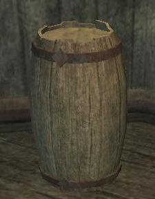 Tonneau qeynosian moyen en bois PNJ Cuisine 2SP 0