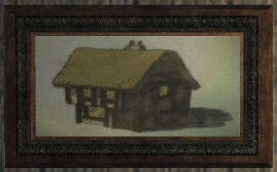 Fine painting of a stone building Tier 4 Tableau   200SP 31