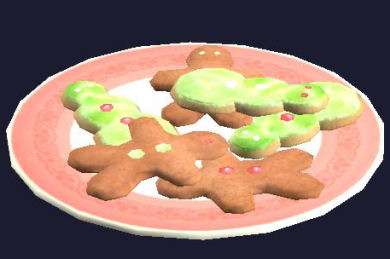Une assiette de biscuits aux formes typiques de Blancmanteau Event Frostfell Frostfell 0SP 0