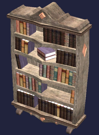 Bibliothèque ornée en acajou Tier 8 Rangement acajou 1100SP 73