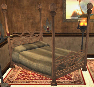 Lit à baldaquin en chêne Tier 4 Literie bois de chêne 300SP 31